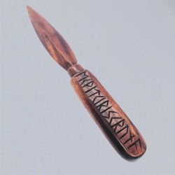 Rune dagger made of wood