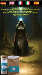 Magic of Brighid Spell Powder Fiery Wall of Protection Hexenflasche mit Korken 10g
