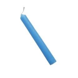 Solid coloured taper candles light blue 12 pieces