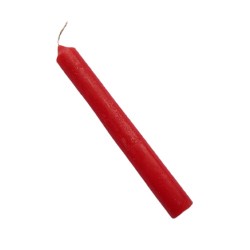 Solid coloured taper candles red 12 pieces