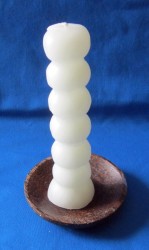 Candle holder, made of palm wood simple