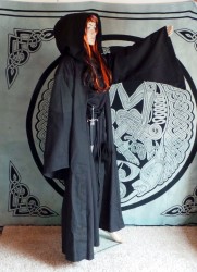 Ritualgewand Robe mit Kapuze S