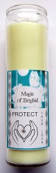 Magic of Brighid vela de vidrio Protect your Love