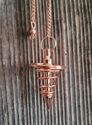 Spiral pendulum made of copper